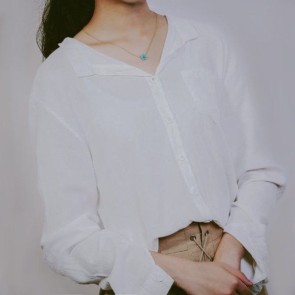 Authentic Turquoise Stone Flower Necklace Chain - Picture 5 of 12